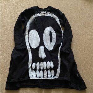nununu Black Dress with Skull Design